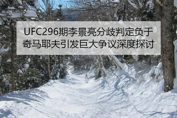 UFC296期李景亮分歧判定负于奇马耶夫引发巨大争议深度探讨